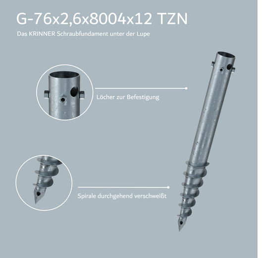 4 Stück: G-76x2,6x800 4x12 TZN