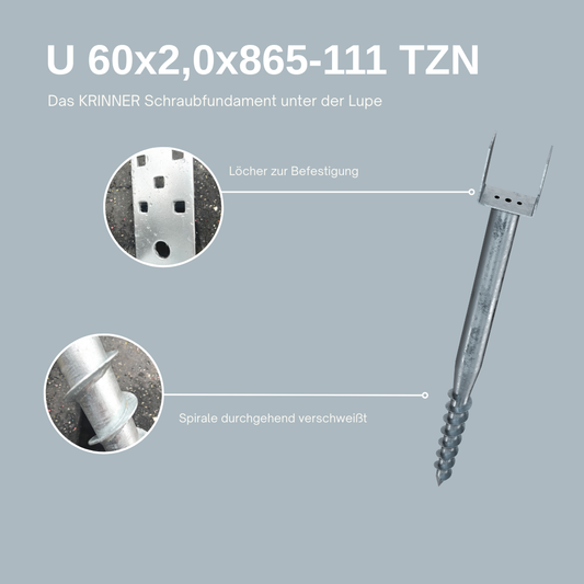 8 Stück: U 60x2,0x865-111 TZN